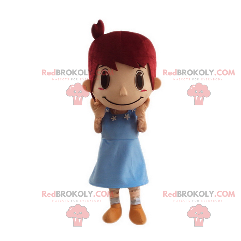 Little girl mascot with big brown eyes - Redbrokoly.com Little girl mascot with big brown eyes - Redbrokoly.com