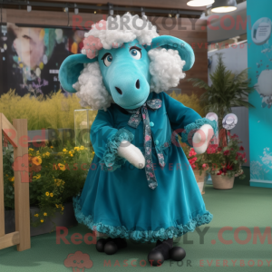 Turkis Suffolk Sheep maskot...