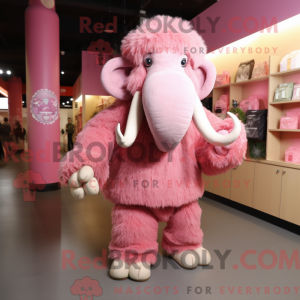 Pink Mammoth maskot kostume...