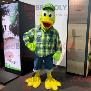 Lime Green Goose maskot...