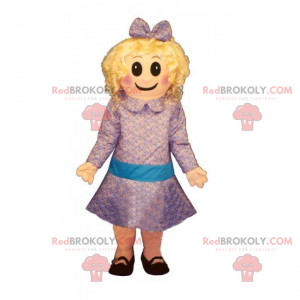 Mascota de niña en vestido - Redbrokoly.com