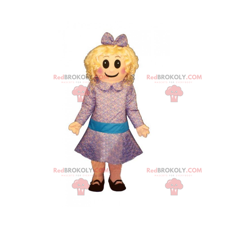 Mascotte della bambina in vestito - Redbrokoly.com