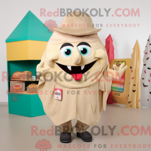 Beige Tacos Maskottchen...