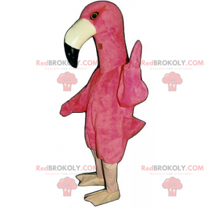 Flamingo mascot - Redbrokoly.com