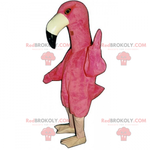 Mascotte de flamand rose - Redbrokoly.com