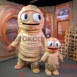 Peach Mummy mascot costume...