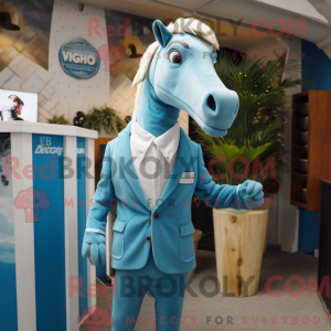 Sky Blue Quagga maskot...