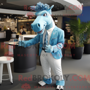 Sky Blue Quagga maskot...