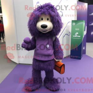 Personaggio mascotte viola...