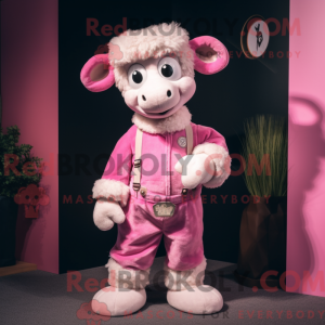 Pink Ram mascot costume...