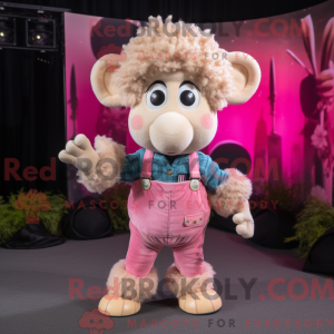 Pink Ram mascot costume...
