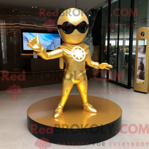 Guld superhelte maskot...