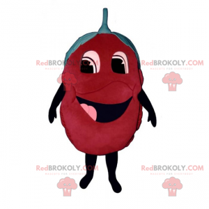 Mascote sorridente de framboesa - Redbrokoly.com