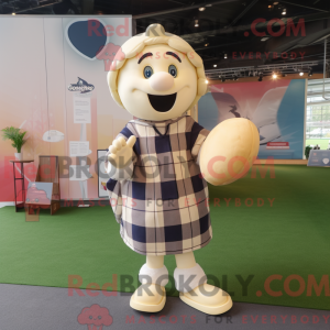 Cream Rugby Ball maskot...