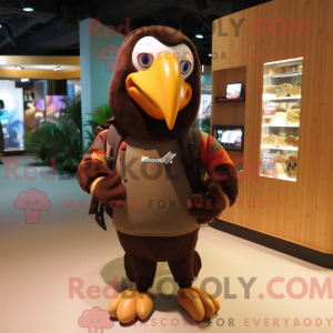 Brown Toucan mascot costume...