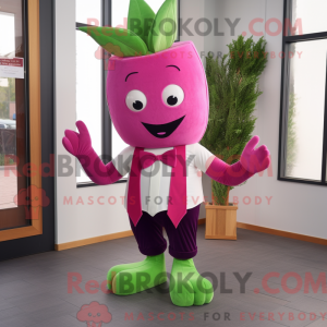 Máscara de vendedor magenta...