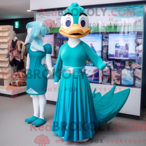 Teal Swans maskot kostume...