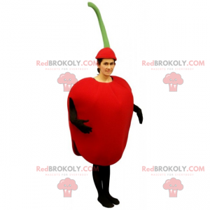 Mascote de frutas - maçã vermelha - Redbrokoly.com