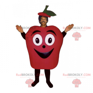 Mascota de la fruta - manzana roja sonriente - Redbrokoly.com