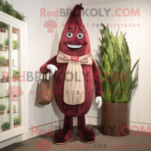Maroon Asparges maskot...