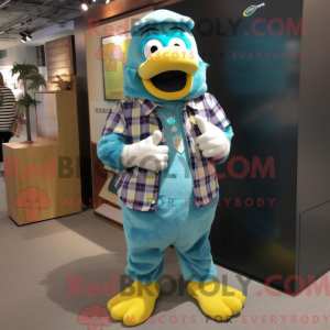 Teal Baa Maskottchen Kostüm...