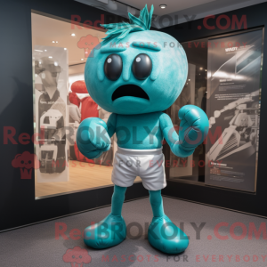 Teal Boxing Glove mascot...