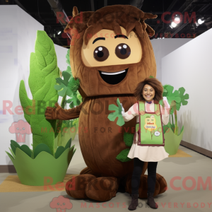 Brown Beanstalk mascot...