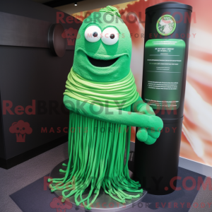 Grøn Spaghetti maskot...