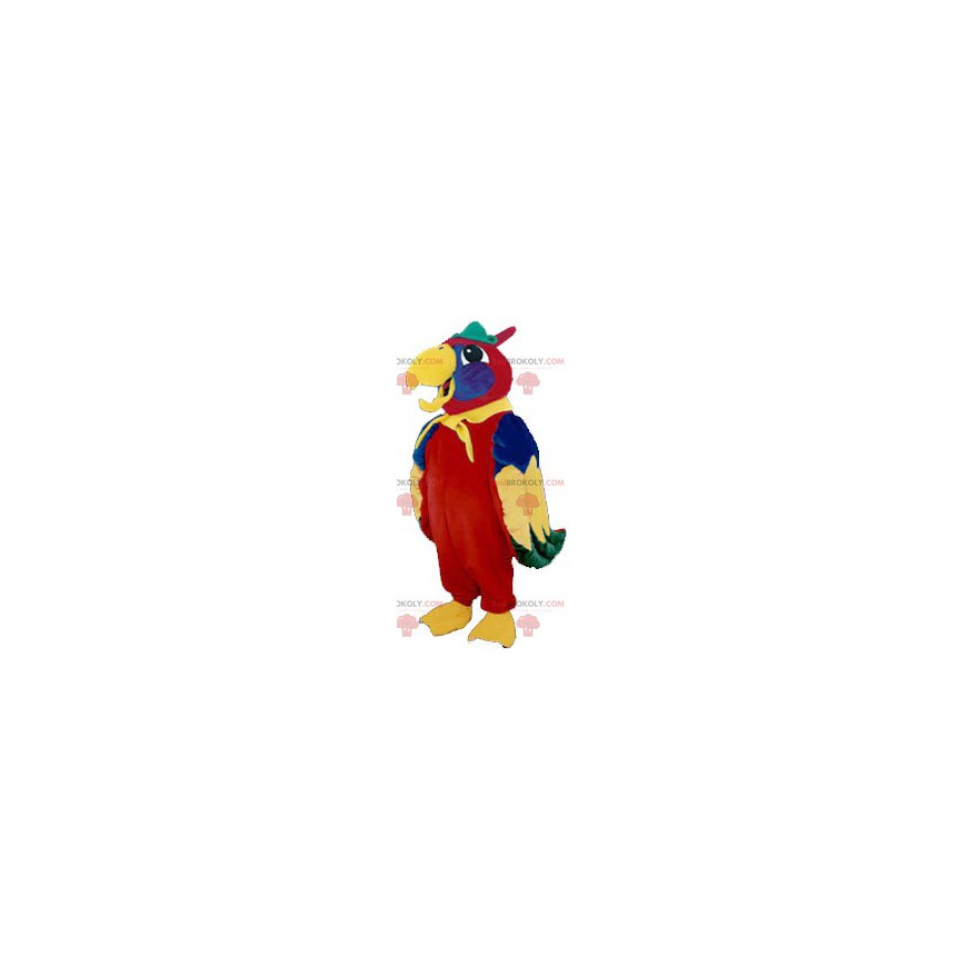 Mascote papagaio colorido - Redbrokoly.com