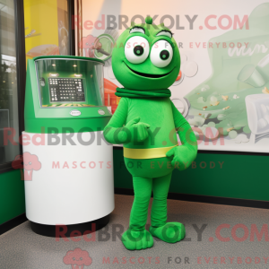 Grøn Spaghetti maskot...