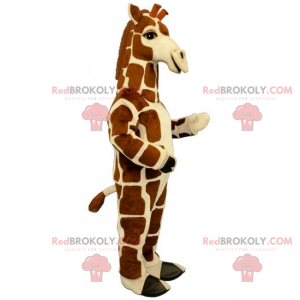 Giraffe mascotte met vierkante stippen - Redbrokoly.com