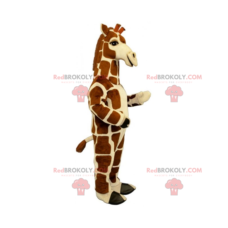 Mascotte giraffa con macchie quadrate - Redbrokoly.com