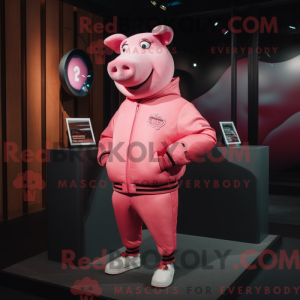 Pink Pig maskot kostume...