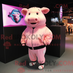 Pink Pig maskot kostume...