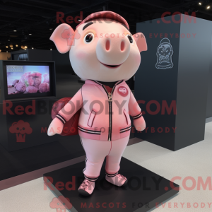 Pink Pig maskot kostume...