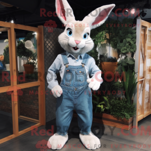 Hvid Wild Rabbit maskot...