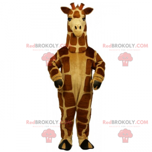 Brun og beige girafmaskot - Redbrokoly.com