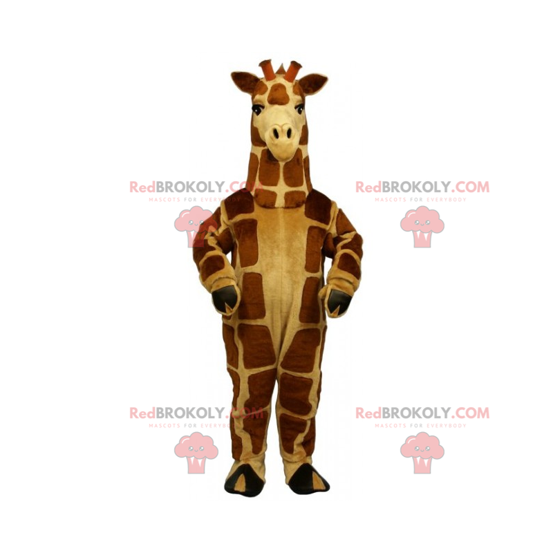 Hnědý a béžový maskot žirafy - Redbrokoly.com Hnědý a béžový maskot žirafy - Redbrokoly.com