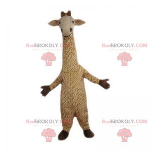 Mascotte de girafe souriante - Redbrokoly.com