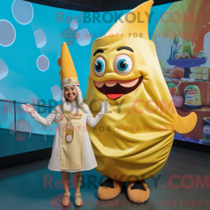 Guld Ceviche maskot kostume...