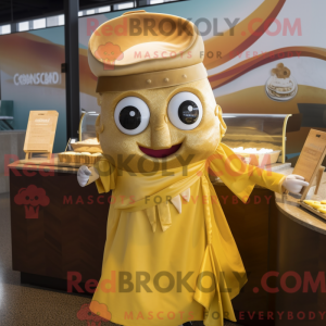 Gold Ceviche mascot costume...