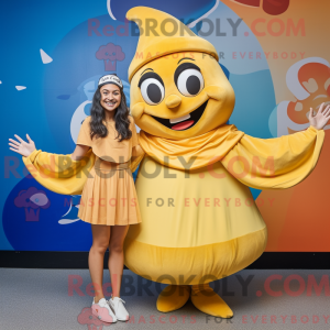 Gold Ceviche mascot costume...