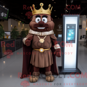 Brown King-mascottekostuum...
