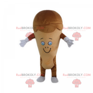 Koffie-ijs mascotte met lachend gezicht - Redbrokoly.com