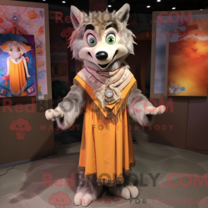 Tan Wolf mascottekostuum...