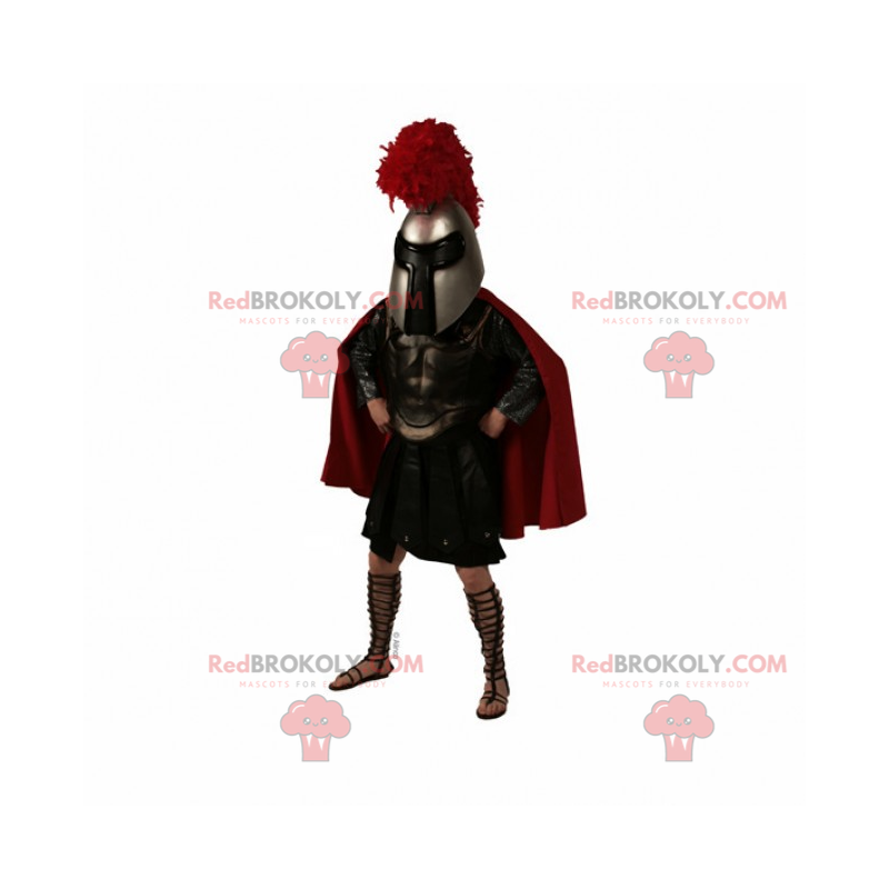 Gladiator mascot with cape - Redbrokoly.com