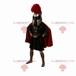 Mascota de gladiador con capa - Redbrokoly.com