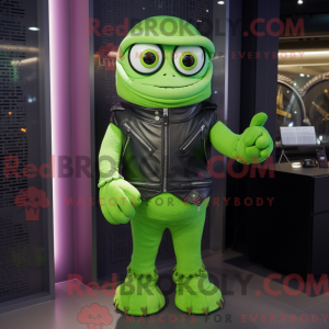 Lime Green Cyclops mascot...