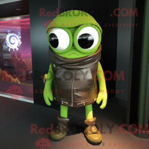 Lime Green Cyclops maskot...