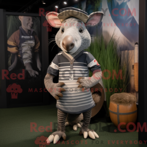 Grå Armadillo maskot...